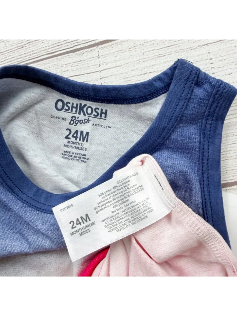 OshKosh Bgosh Gradient Ombre Tank Top Boys Blue White Red NWT 18-24 Months